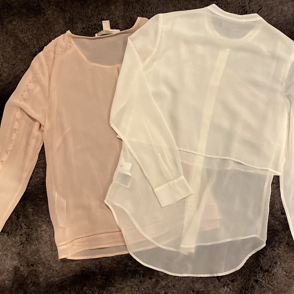 2 Sheer Blouses Banana Republic and Forever21 Bundle - Picture 6 of 7